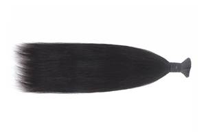 Extensions de cheveux naturels indiens Remy de qualité supérieure, double trame, lisses, noirs, en lot complet, tissage machine double trame - Product Image 2
