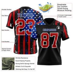 Custom Sublimated Christmas Santa V Neck American Football Jersey Unisex Polyester Breathable Team American Football Jersey - Product Image 5