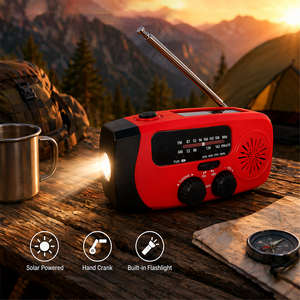 <span class=keywords><strong>Radio</strong></span> AM/FM multifonctionnelle à manivelle <span class=keywords><strong>solaire</strong></span>, batterie 2000mAh, étanche IPX3, chargement USB Type-C, <span class=keywords><strong>radio</strong></span> d'extérieur - Product Image 3