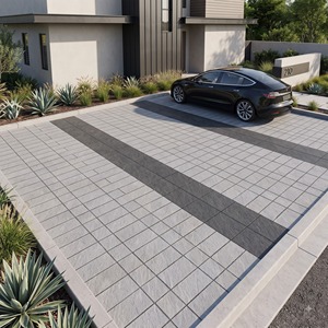 Baldosas de Suelo Vitrificadas de Alta Resistencia de 400x400mm y 12mm, Acabado Perforado, Antideslizantes para Exteriores, para Entradas de Vehículos, Jardines y Caminos, Color 1516 - Product Image 4