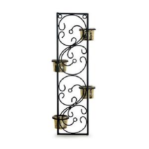 งานศิลปะตกแต่งผนังโลหะทันสมัยสำหรับตกแต่งบ้านหรูหรา พร้อมเคลือบสีดำและไฟส่องสว่าง - Product Image 5