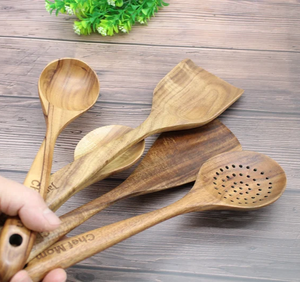 Juego de espátulas de madera personalizadas: utensilios de cocina grabados, cuchara de madera, regalo para chef - Product Image 1