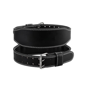 Weightlifting leather belts foam padded <b>back</b> <b>support</b> gym belt for bodybuilding deadlift with custom color - Product Image 1