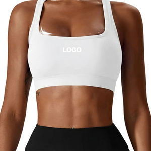 Janya 2026 Solid Gym Clothing Breathable Lightweight Sleeveless Fitness Top Square Neck Yoga Bras Halter Backless Front - Product Image 2