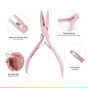 Kit de pinces professionnelles pour extensions de cheveux, pour l'installation et le retrait des extensions à micro-anneaux, outil de salon - Product Image 5