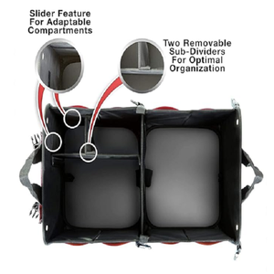 DOUBLE R BAGS Organizador de Carga Premium para Automóvil, Plegable, Impermeable, de Poliéster, con 4 Compartimentos y 7 Bolsillos - Product Image 6