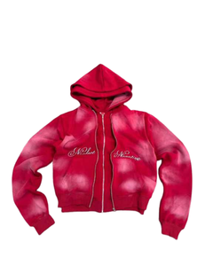 Sudadera con Capucha Personalizada de 500 g/m², 100% Algodón, Lavado Ácido, Corte Recortado, Hombros Caídos, Doble Cremallera, Impresión Digital, Temporada Otoño - Product Image 2