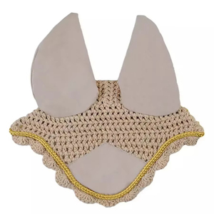 Premium Custom Mesh Waterproof Low Horse Ear Bonnet Breathable Soft Riding Ear <b>Net</b> Anti <b>Fly</b> Racing Veil Protective Accessories - Product Image 3