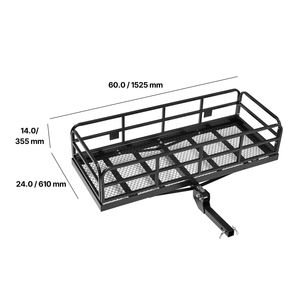 Portapacchi Pieghevole per Gancio Traino Rinforzato 152x61x35 cm, Capacità 227 kg, Stabilizzatore Antirumore per Gancio Traino per Pickup - Product Image 4