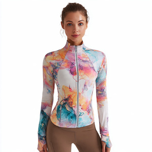 Women's Sports Fitness Long Sleeve <b>Jackets</b> <b>Yoga</b> Long Sleeve Women Sport <b>Jacket</b> Zipper <b>Yoga</b> Wear Coat - Product Image 4