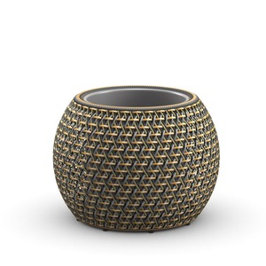 <b>Round</b> Rattan Flower Pot <b>Wicker</b> Planter <b>Basket</b> Indoor Outdoor Garden Decoration - Product Image 2