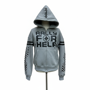 Sudadera con capucha unisex de algodón turquesa de felpa francesa RAILY FOR HELP de alta calidad para hombre, informal, para otoño - Product Image 5