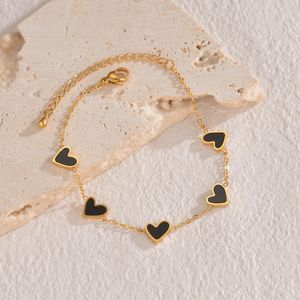 Bracciale a Cuore Gocciolante in Acciaio Inossidabile, Gioiello alla Moda con Catena e Maglie, Regalo d'Amore per San Valentino - Product Image 2