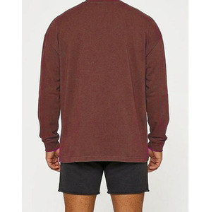 <b>Men's</b> Plus Size Solid <b>Burgundy</b> Round-Neck T-<b>Shirt</b> Custom OEM High Quality - Product Image 2