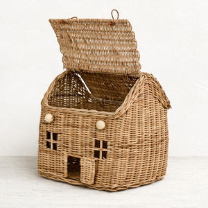 Cesta de ratán natural con el mejor descuento para juguetes de casa de muñecas, cestas para niños, cesta para niños pequeños al precio más bajo - Product Image 4