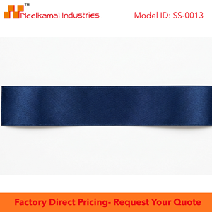 Neelkamal Industries 25MM Navy Blue Single Face Satin <b>Ribbon</b> Shiny Polyester for Gift Wrapping Packaging Wholesale Wedding Decor - Product Image 6