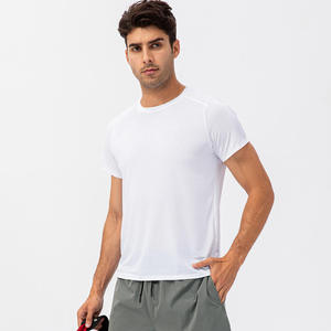 T-shirt de sport pour homme personnalisé OEM, séchage rapide, respirant, léger, haut de gamme, manches courtes, uni, été, course à pied, fitness - Product Image 4