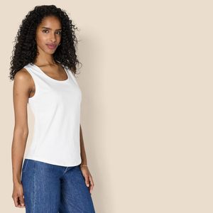 Camiseta sin mangas básica acanalada para mujer, suave, transpirable, de algodón, informal, de verano, para fitness y yoga, ropa al por mayor - Product Image 3