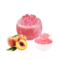 Premium 1,2 kg perzik smaak tapioca boba parels bubble tea topping additieven halal gecertificeerd klaar om te eten 12 maanden houdbaarheid