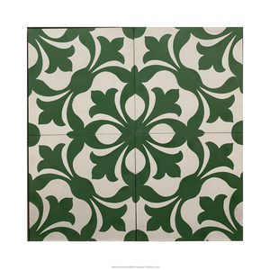 Azulejos de Cemento Hechos a Mano de Alta Calidad, Estilo Marroquí Tradicional, Bordes Encáusticos, Azulejos de Lujo para Interiores del Hogar para Pisos - Product Image 1