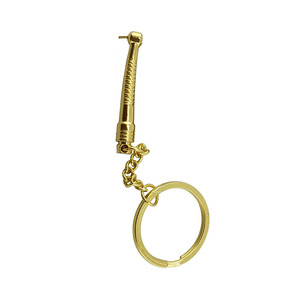 Llaveros con Forma de Pieza de Mano Dental de Alta Velocidad, Acabado Dorado, Anillos Metálicos para Llaves, Regalos de Graduación para Dentistas, Logotipo Personalizado OEM ODM - Product Image 2