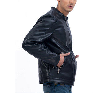 Modern <b>Men</b> <b>Leather</b> <b>Jacket</b> With Durable Front Zip Pattern For Stylish Winter <b>Jacket</b> Fashion Look - Product Image 5