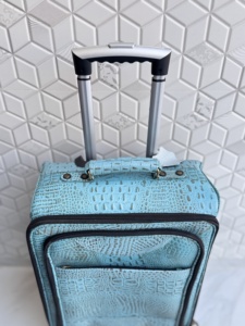 Maletas de Diseño en Cuero Genuino, Nuevas, Multiusos, Hechas a Mano, con Ruedas, Unisex, Tamaño Grande, Diseño Único - Product Image 4