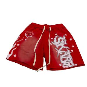 Pantalones cortos de colores lisos de talla grande unisex ropa casual serigrafiada para hombres diseño cómodo y transpirable al mejor precio - Product Image 1