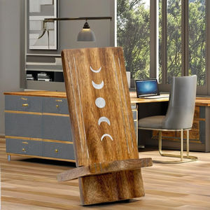 Support de téléphone portable magnétique en bois naturel de luxe portable pour bureau et usage polyvalent, compatible avec tous les téléphones portables, antidérapant - Product Image 4