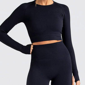 High Quality Women's 2-Piece Seamless Yoga Set for Gym Fitness Spandex/Cotton/Bamboo Material Quick Dry & Breathable New Arrival - Product Image 6