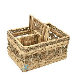 Plateau de service décoratif en jacinthe d'eau rayée, fait main, écologique, pour ustensiles de cuisine, idéal pour hôtels, restaurants et maisons – Nouvelle tendance - Product Image 5