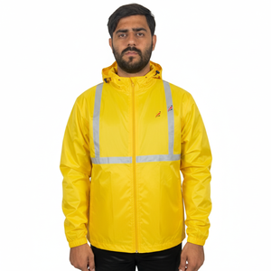 เสื้อแจ็คเก็ตวินด์เบรกเกอร์แบบซิปสำหรับผู้ชาย OEM น้ำหนักเบา ระบายอากาศได้ดี ทันสมัย กันลม เหมาะสำหรับขี่มอเตอร์ไซค์และกิจกรรมกลางแจ้ง สไตล์วินเทจ - Product Image 1