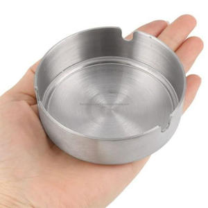 Cendriers gigognes Lot de 3 cendriers décoratifs en métal léger Cendrier argenté Accessoires pour fumeurs Cendrier à cigarettes en métal 3 tailles - Product Image 2