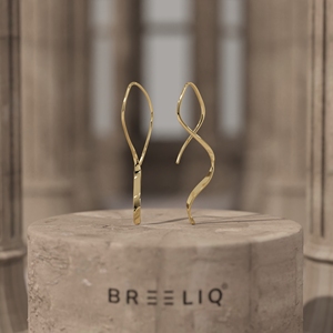 Pendientes de aro lisos de oro blanco, elegantes aros redondos pulidos, joyería fina minimalista clásica para mujer, uso diario - Product Image 3