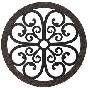 Sous-plat rond populaire en fer, style moderne, en aluminium, pour cuisine, table à manger, bureau, rustique, support pour casseroles chaudes - Product Image 6