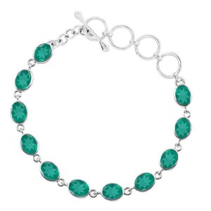 Green Onyx Charm <b>Bracelet</b> Alloy Adjustable Unisex Handmade Jewelry Gift for Men Women Party Gold Plated - Product Image 3