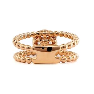 Livraison rapide, bijoux au design élégant, meilleure qualité, platine, or rose, diamant naturel, anneaux classiques en grappe pour mariage - Product Image 3