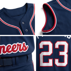 Maillot de baseball sans manches personnalisé en polyester pour homme, uniforme athlétique entièrement boutonné, nom de l'équipe pour les ligues de recreations, tenue d'équipe OEM - Product Image 4