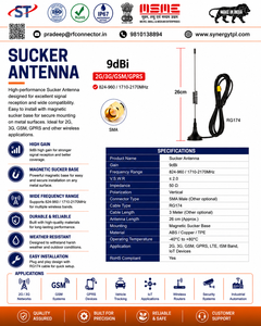 Antenne à ventouse 5dBi 470-510MHz SMA Mâle Câble RG174 Fixation Magnétique Extérieure Sans Fil WiFi 4G LTE IoT - Product Image 4