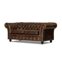 Canapé modulaire convertible Chesterfield vintage en tissu marron, capitonné, avec accoudoirs roulés, meubles de salon, ensemble de décoration de luxe pour la maison
