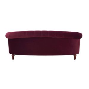 Sofá Chesterfield La Rosa Victorian Tapizado en Terciopelo Borgoña para Sala de Estar - Product Image 5