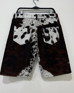 Shorts en cuir de vachette véritable pour hommes – Qualité supérieure, design tendance, streetwear décontracté, durable, coupe ajustée, idéal pour l'été - Product Image 6