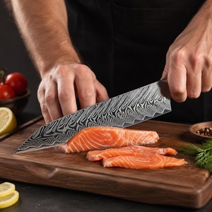 Juego de Cuchillos de Chef UMAR FAROOQ de 67 Capas de Acero de Damasco, Hecho a Mano, Cinco Piezas, Hojas Afiladas de Borde Recto, Ambidiestro, Acero de Damasco Duradero - Product Image 2