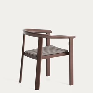 Silla de Jardín de Ratán Contemporánea con Patas Cónicas, Muebles de Exterior con Cómodo Cojín de Espuma - Product Image 3