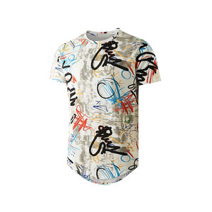 T-shirt personnalisé Hip Hop Streetwear, surdimensionné, imprimé urbain, en coton - Product Image 3