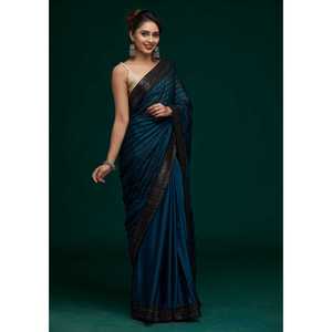 Sari tendance à silhouette droite avec broderie de sequins - Product Image 6