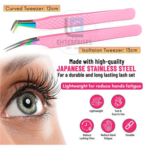 Pince à épiler pour extensions de cils, nouveau style, prix abordable, couleur personnalisable - Product Image 5
