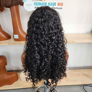 Perruque en cheveux humains vierges vietnamiens 100% naturels, bouclés birmans, longue, double épaisseur, transparente pour dentelle, densité 200%, 26 pouces - Product Image 1