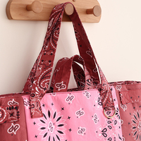 Sac fourre-tout oversize patchwork imprimé cachemire, sac à bandoulière grande capacité, sac de voyage bohème pour femme, vente en gros