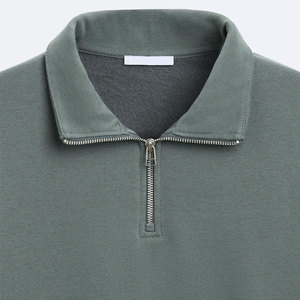 เสื้อสเวตเชิ้ตซิปครึ่งตัวน้ำหนักเบา ขายตรงจากโรงงาน ผ้าฝ้าย 100% แห้งเร็ว ระบายอากาศดี สินค้ามาใหม่ เสื้อสเวตเชิ้ตซิปครึ่งตัวแบบพื้นฐาน - Product Image 6